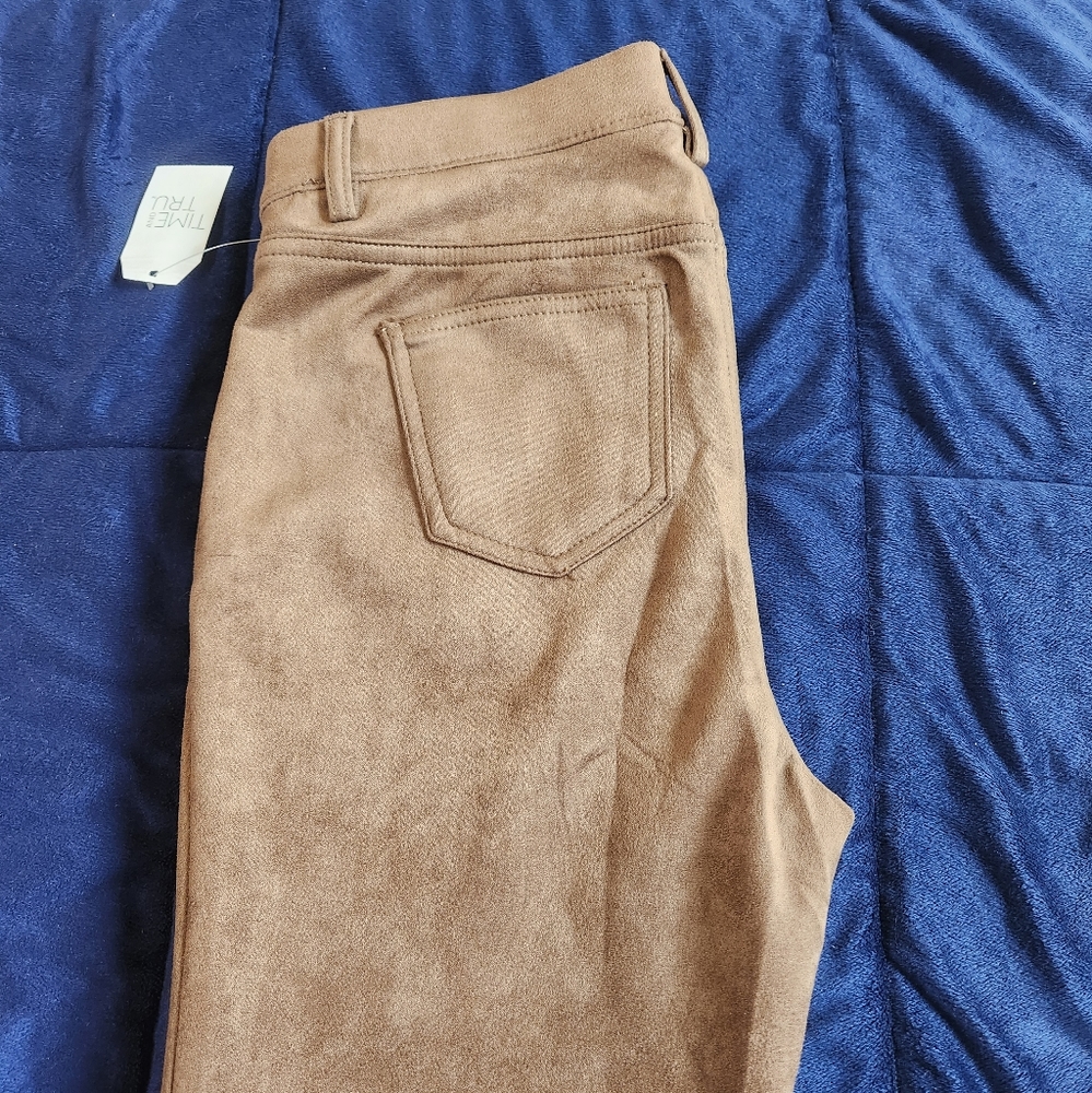 Suede jeggings
